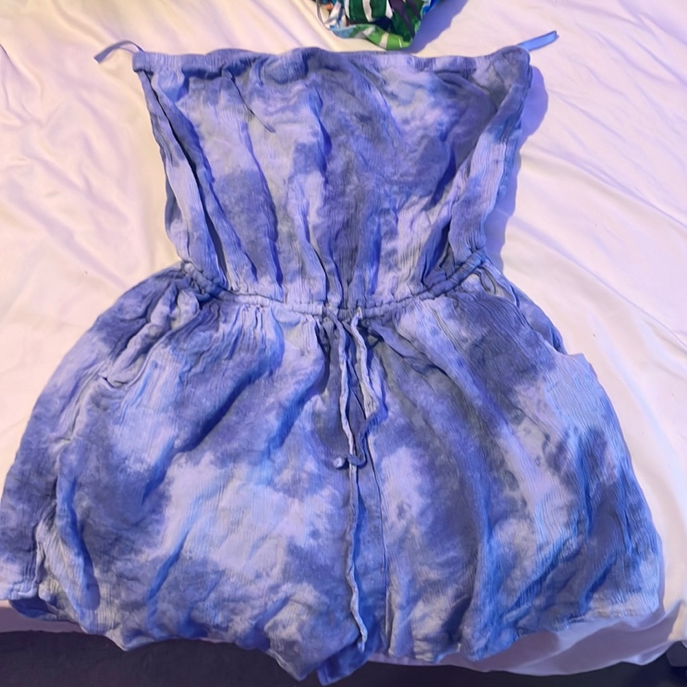 Sky blue Hollister romper size Small